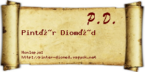 Pintér Dioméd névjegykártya
